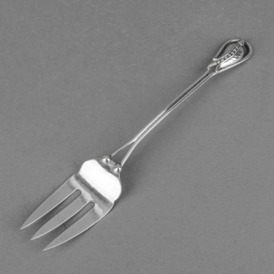 CARL POUL PETERSEN Pea Pod Sterling Serving Fork