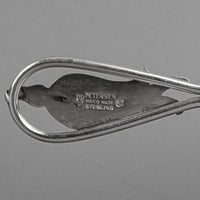 CARL POUL PETERSEN Pea Pod Sterling Serving Fork