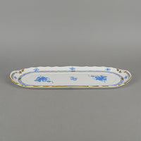 HEREND Chinese Bouquet Blue Sandwich Tray 1435