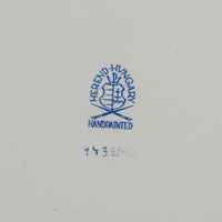 HEREND Chinese Bouquet Blue Sandwich Tray 1435