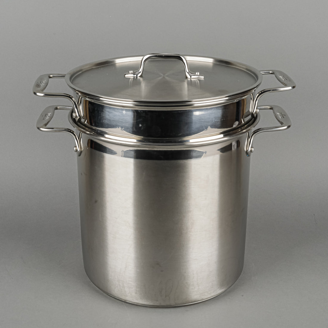 ALL CLAD Simply Strain 16-Quart Stainless Steel Multipot With Inserts 4 Pieces