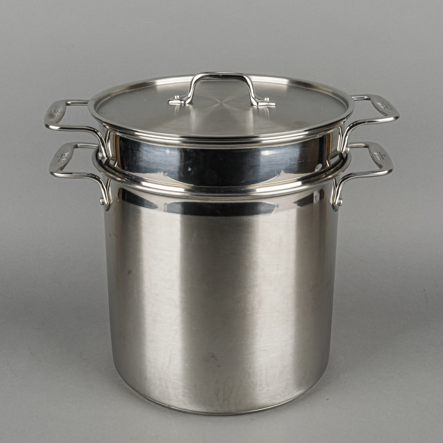 ALL CLAD Simply Strain 16-Quart Stainless Steel Multipot With Inserts 4 Pieces