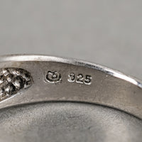 KORITE Sterling Bezel Set Ammolite Ring