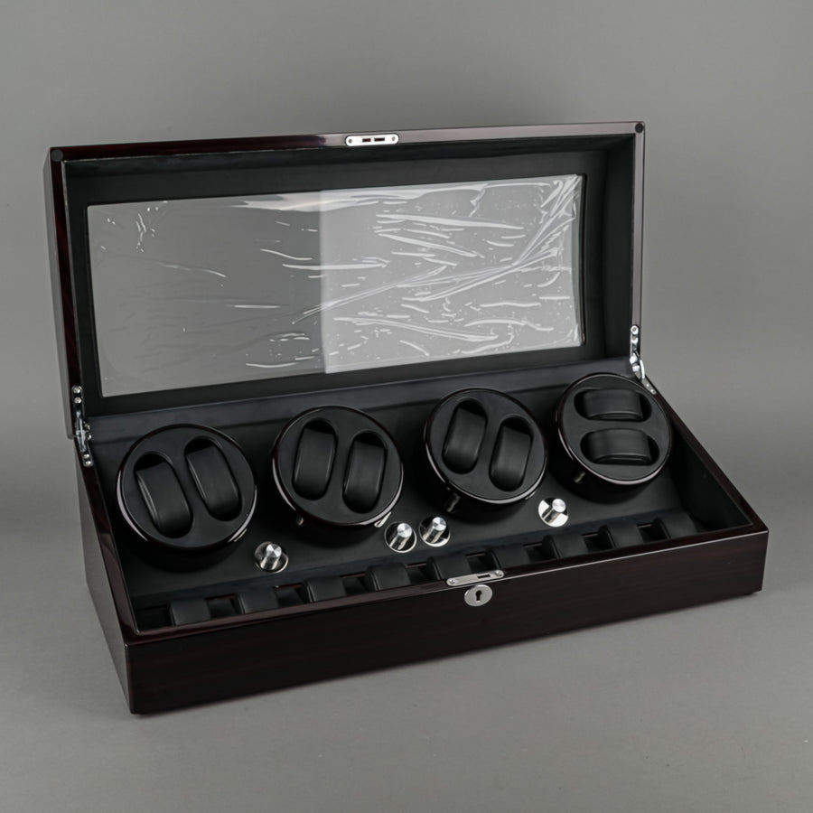 DUKWIN Lacquered Wood Watch Winder - 8 Slot