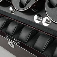 DUKWIN Lacquered Wood Watch Winder - 8 Slot