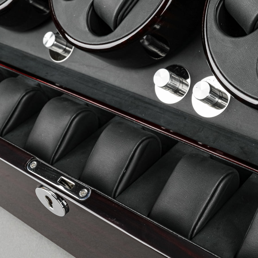 DUKWIN Lacquered Wood Watch Winder - 8 Slot