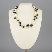 Onyx Pearl Quartz Necklace