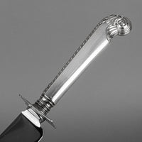 BIRKS George II Plain Sterling Handle Stainless Steel Carving Set 3 Pieces