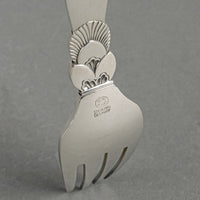 GEORG JENSEN Cactus Sterling Flatware 59 Pieces