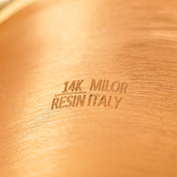 MILOR 14K Yellow Gold Quilted Resin Band Ring