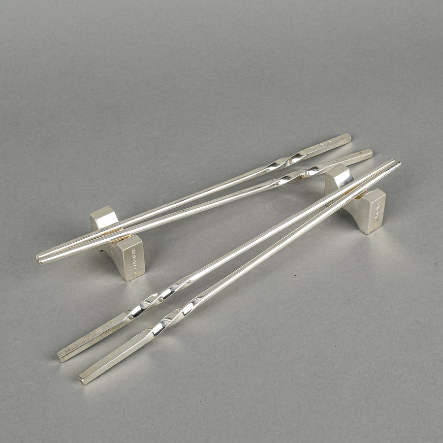 SHANGHAI TANG Silver Plate Chopstick Set