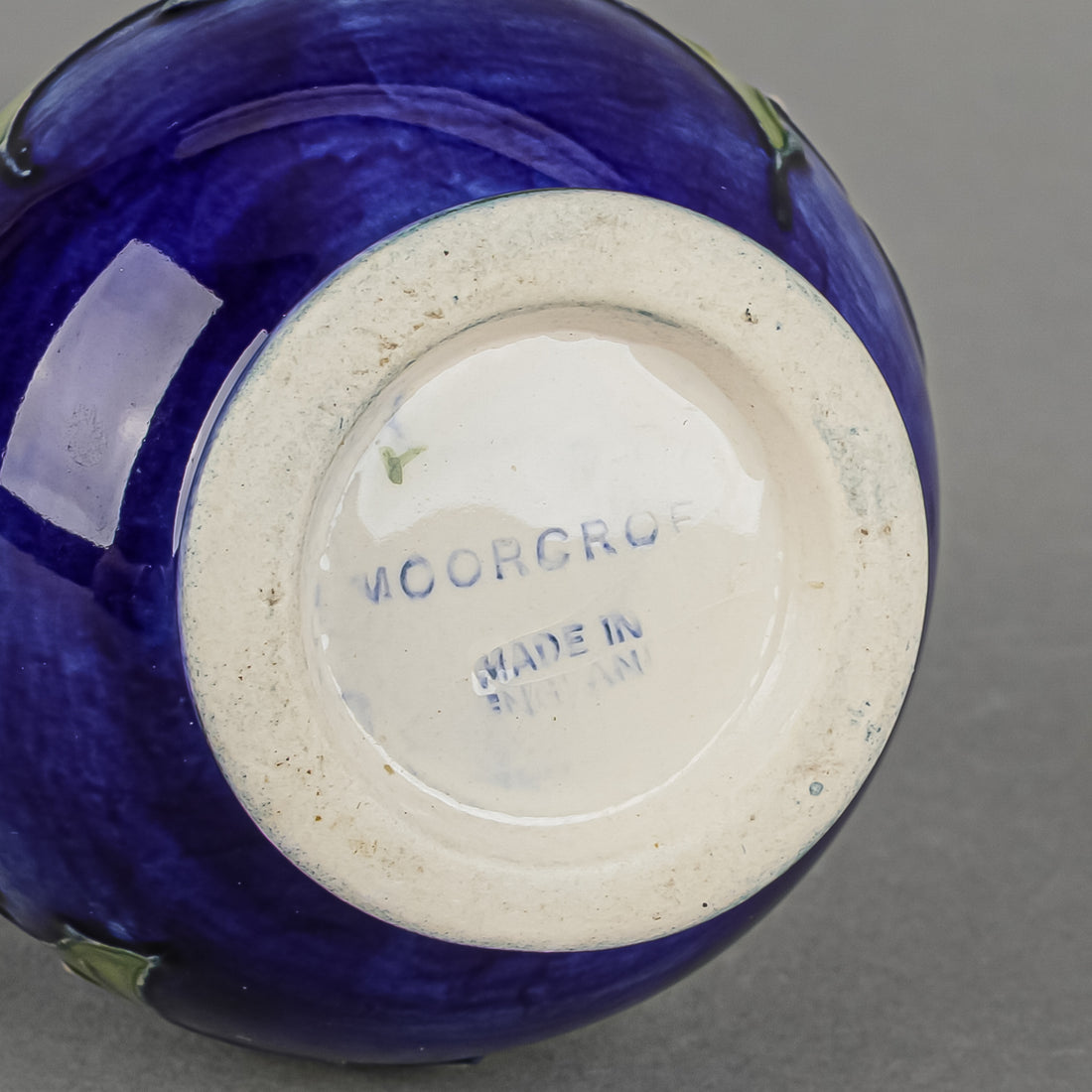MOORCROFT Hibiscus Blue Ground Vase