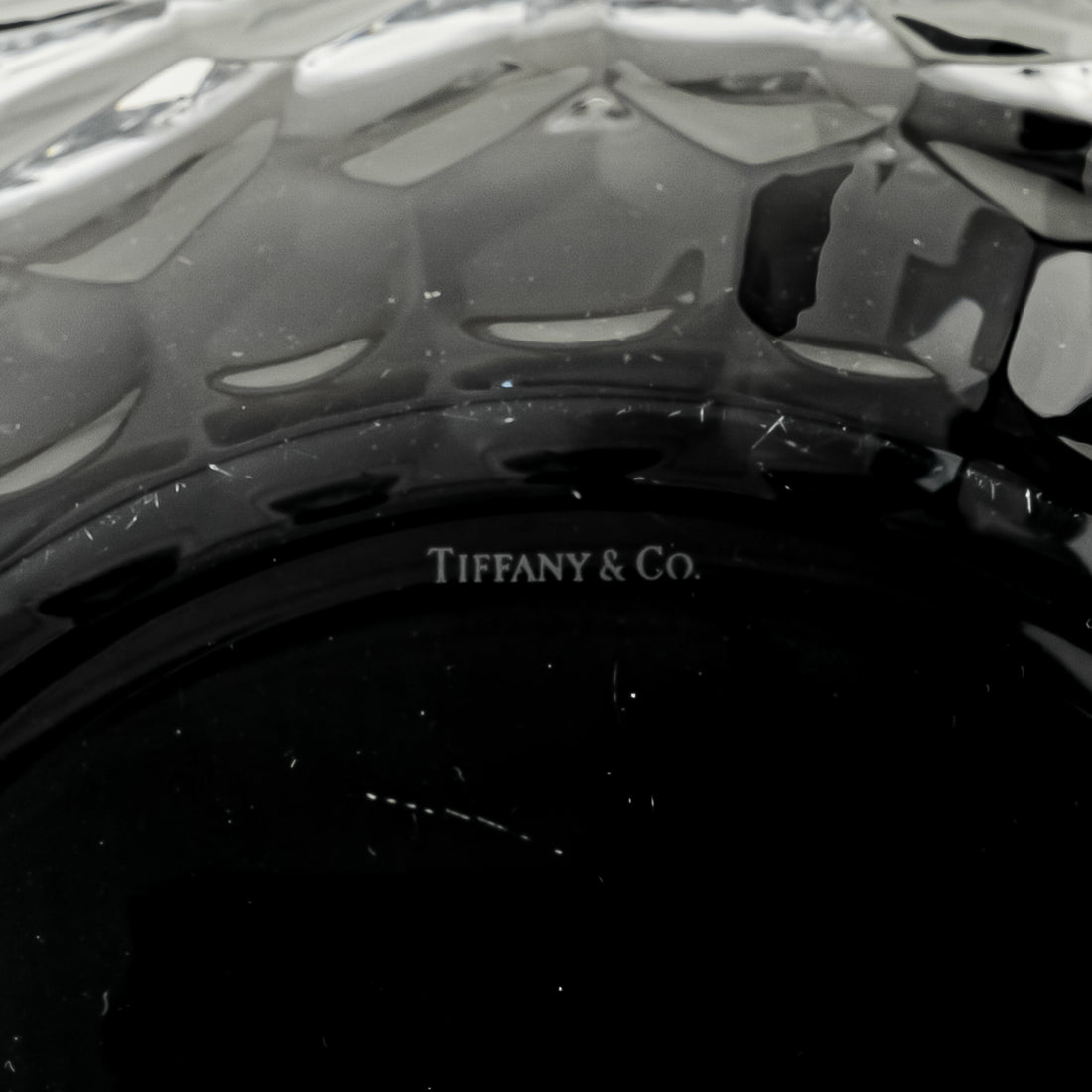 TIFFANY & CO Honeycomb Crystal Bowl