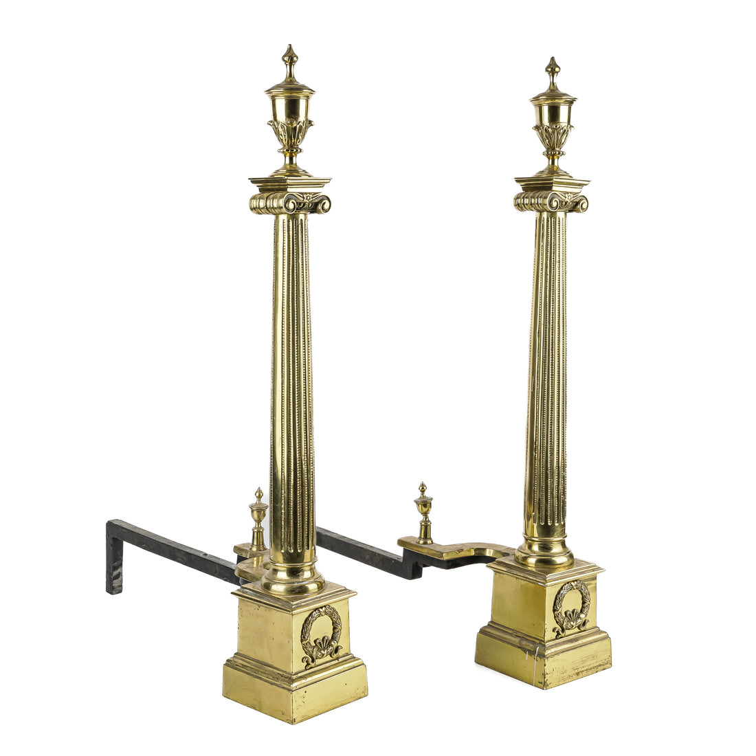 Brass Federal Style Andirons