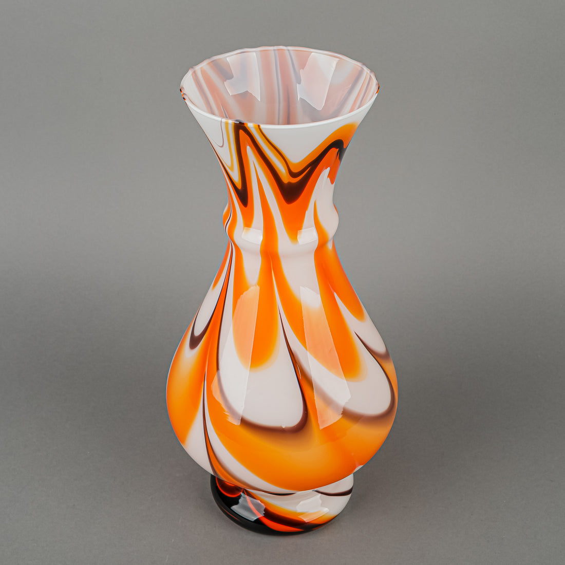 Carlo Moretti Style Art Glass Vase - Marble Effect