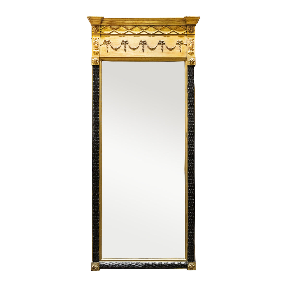 Neoclassical Style Mirror With Gilt Details
