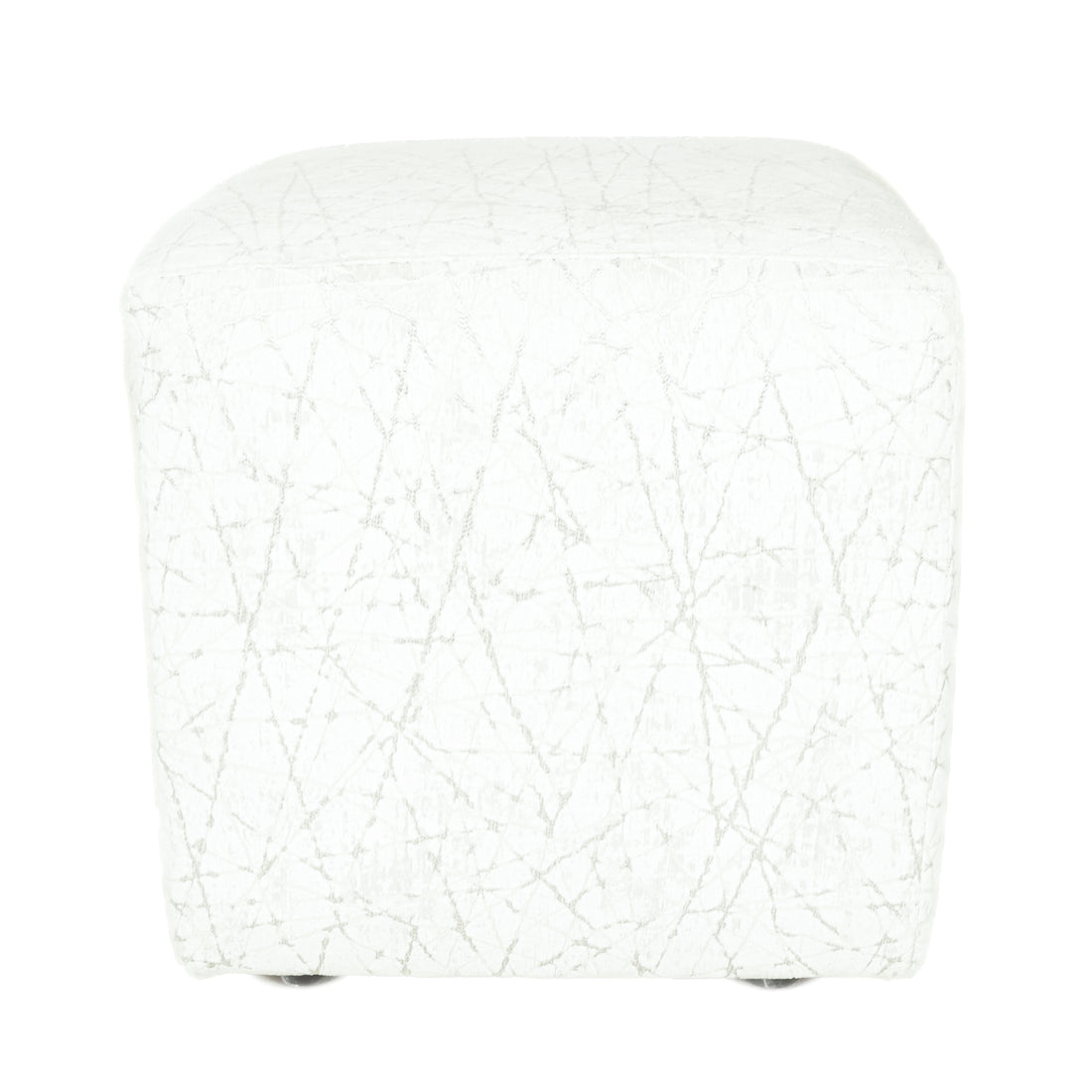 Beige Upholstered Ottoman