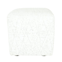 Beige Upholstered Ottoman