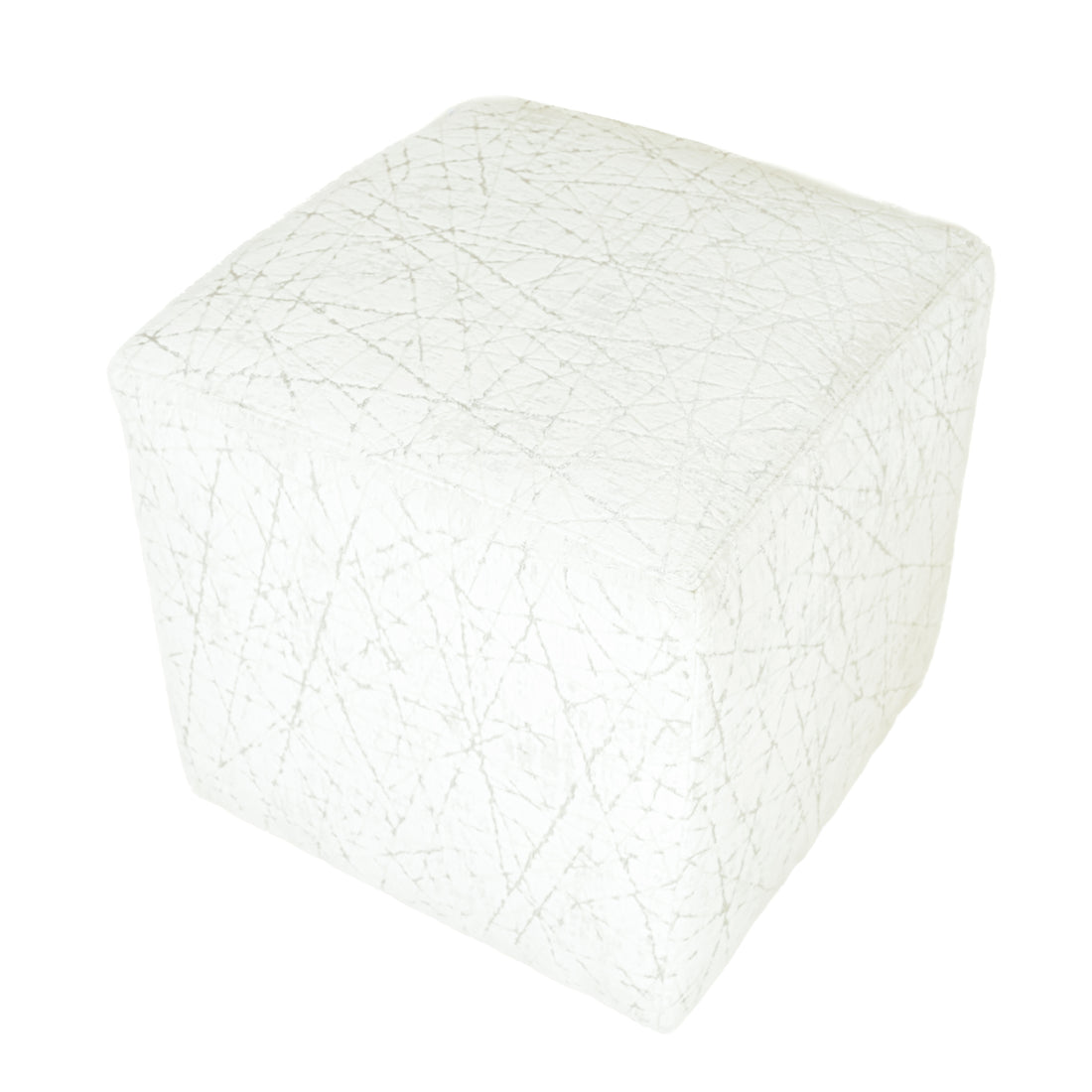 Beige Upholstered Ottoman