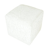 Beige Upholstered Ottoman