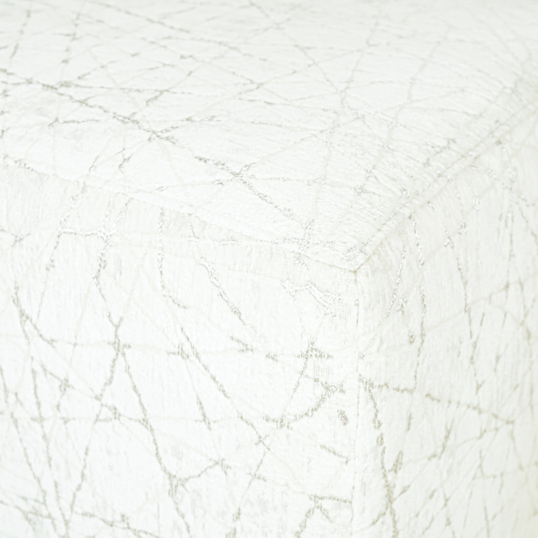 Beige Upholstered Ottoman