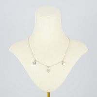 DANIELLA  DRAPER Sterling Three Heart Pendant Necklace