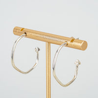 DANIELLA  DRAPER Sterling Open Hoop Arrow Earrings