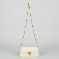 LOUIS VUITTON Cream "Metis" Wallet on Chain Handbag