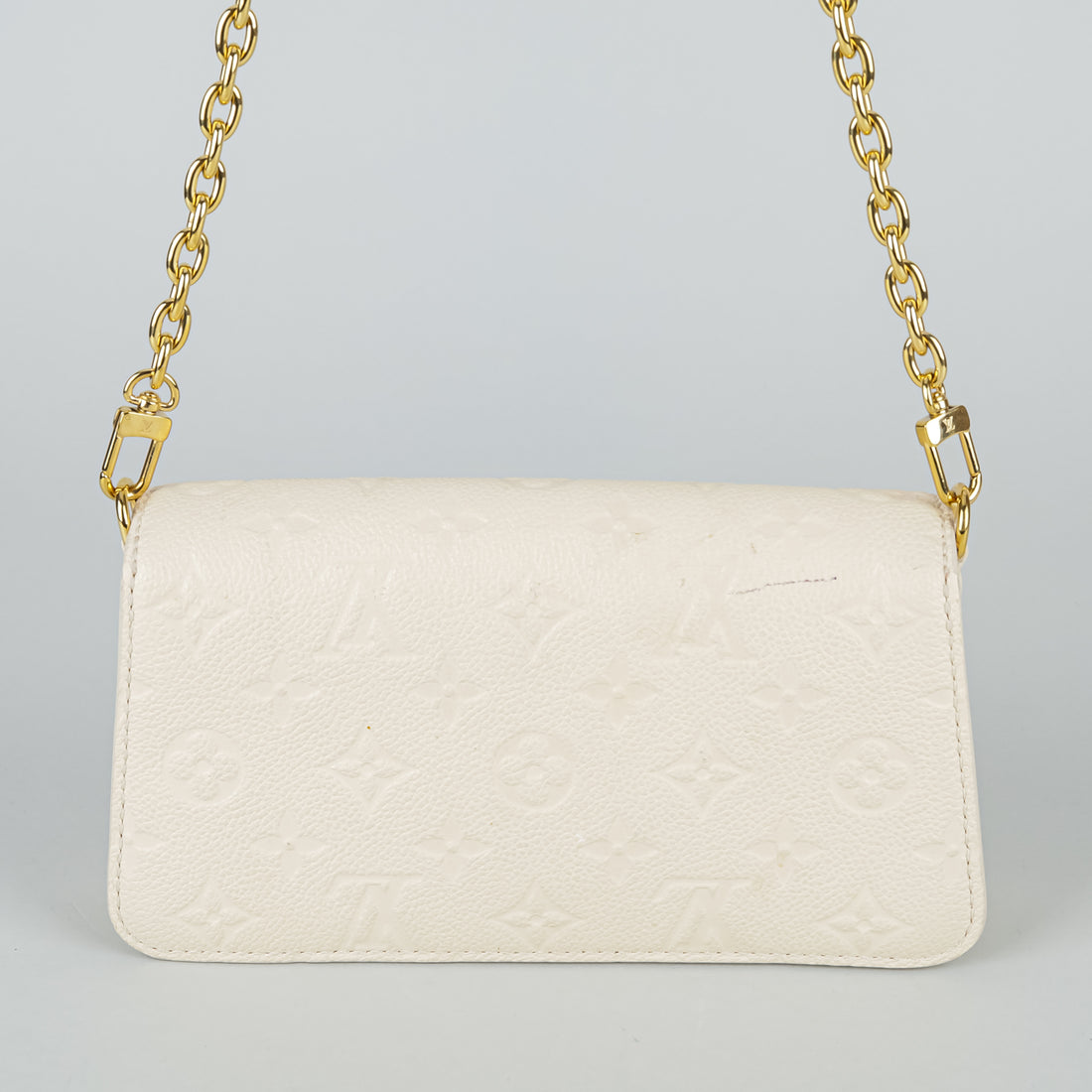 LOUIS VUITTON Cream "Metis" Wallet on Chain Handbag