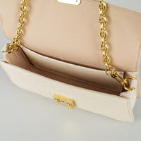 LOUIS VUITTON Cream "Metis" Wallet on Chain Handbag