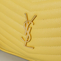 YVES SAINT LAURENT Yellow "Lou" Camera Crossbody Handbag