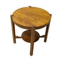 Oak Mission Style End Table