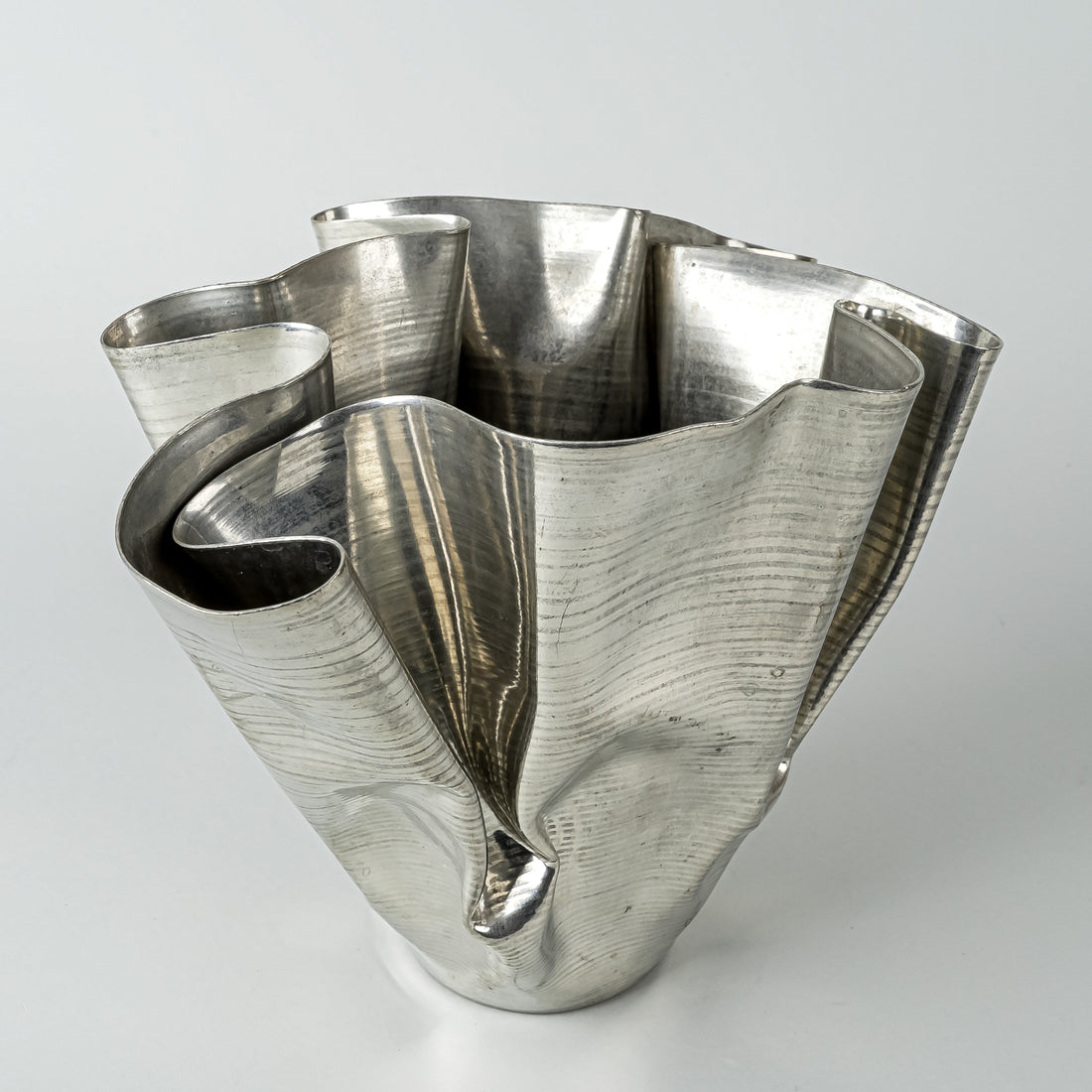 CHAUDRON Pewter - Crumpled Wine Cooler