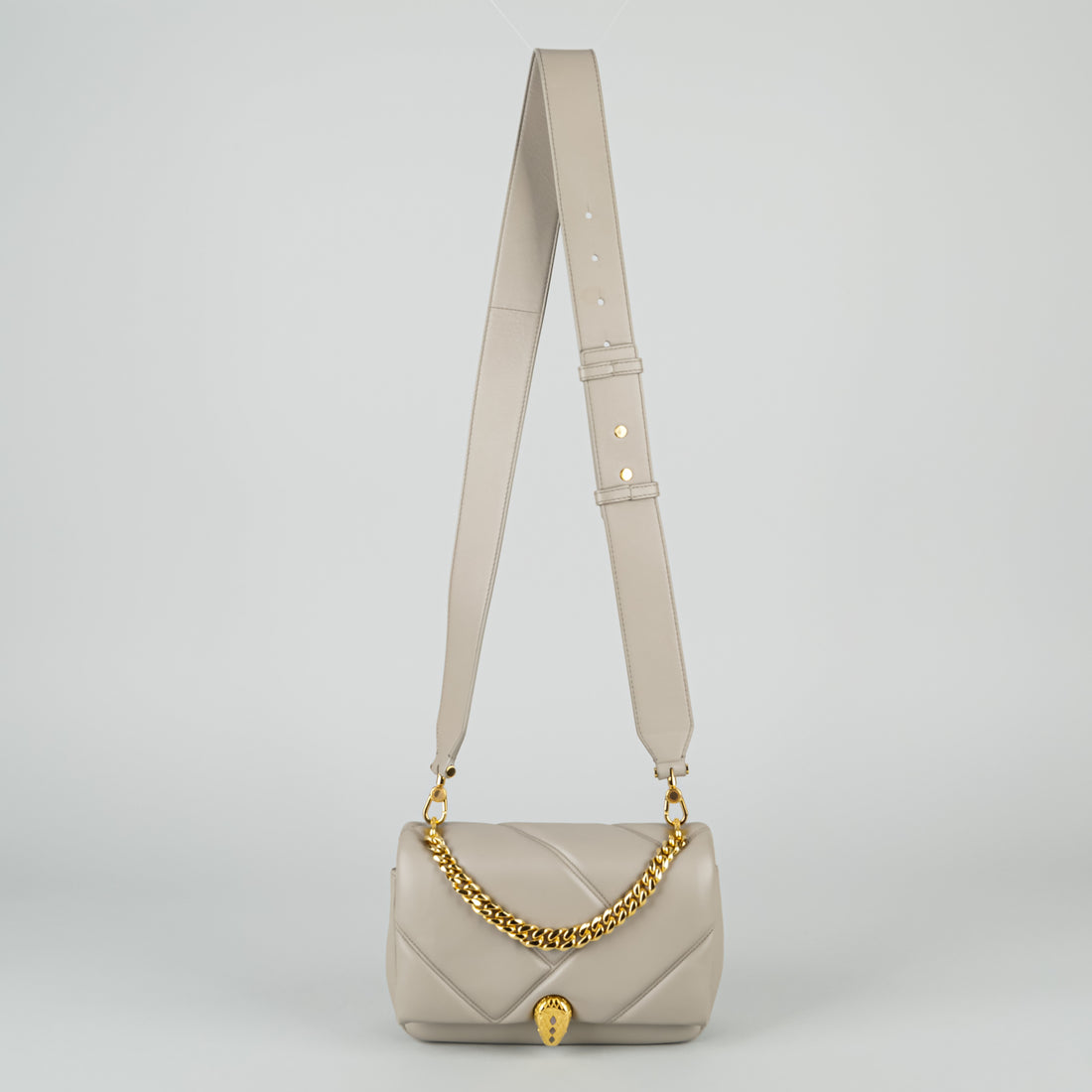 BVLGARI Grey "Serpenti Cabochon" Crossbody Handbag