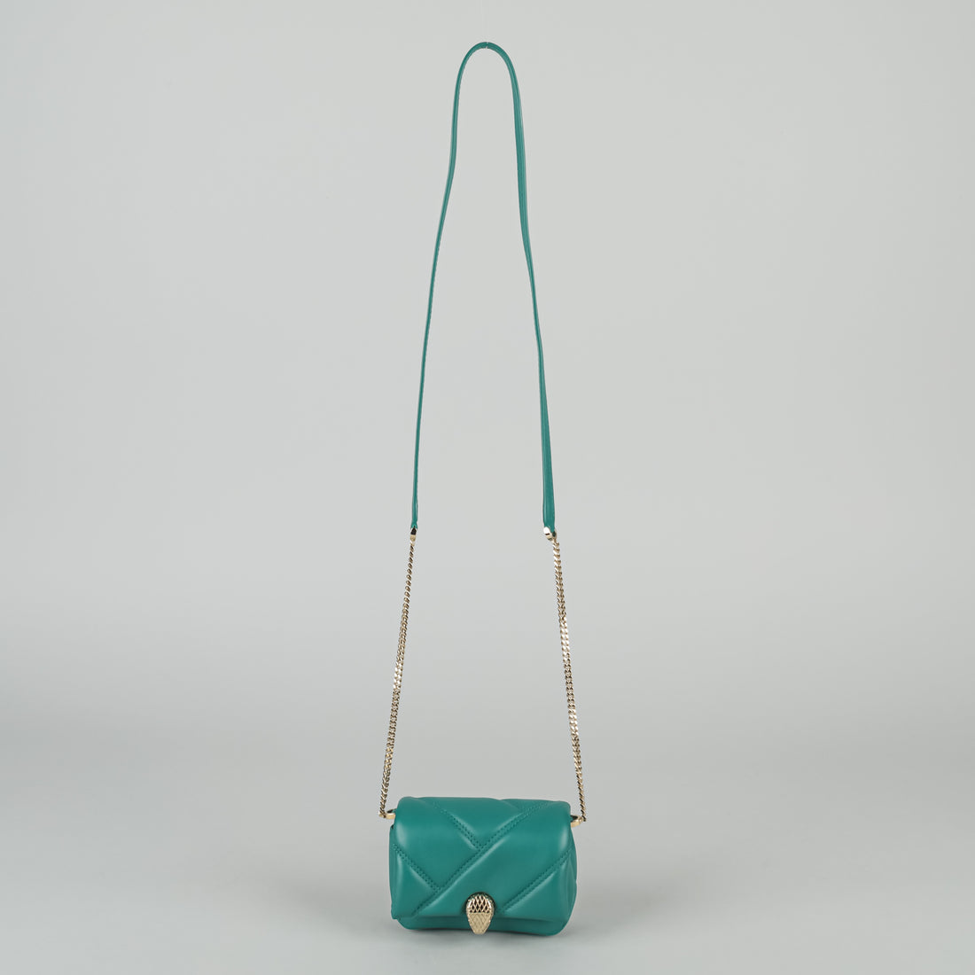 BVLGARI Green "Serpenti Cabochon" Micro Handbag