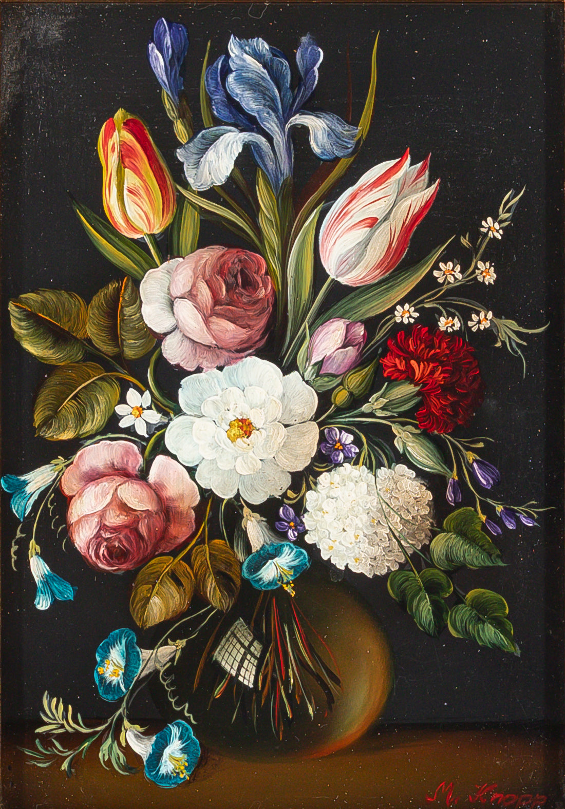 Magdalena Knapp (Hungarian 1944) Still Life With Flowers