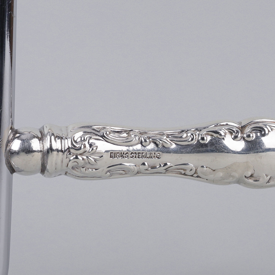 BIRKS Louis XV Sterling Handle Stainless Steel Cheese Cutter