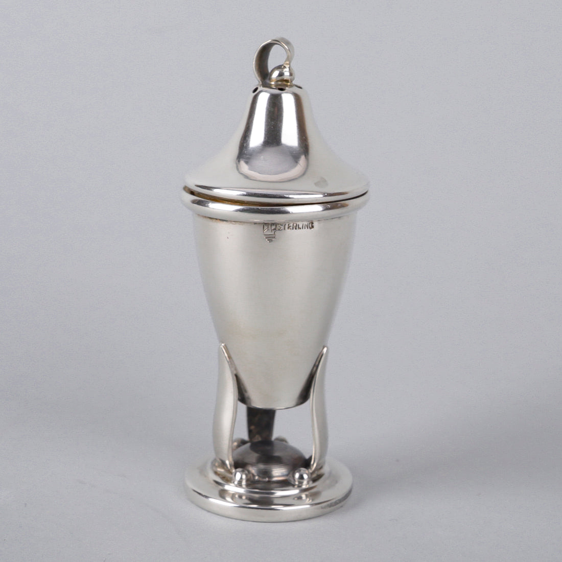 CARL POUL PETERSEN Sterling Shaker & Salt Cellar w/Spoon