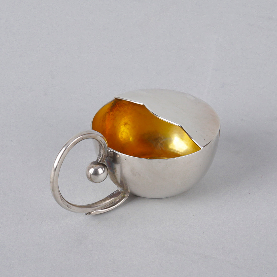 CARL POUL PETERSEN Pea Pod Sterling Salt Cellars Set of 4