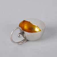 CARL POUL PETERSEN Pea Pod Sterling Salt Cellars Set of 4