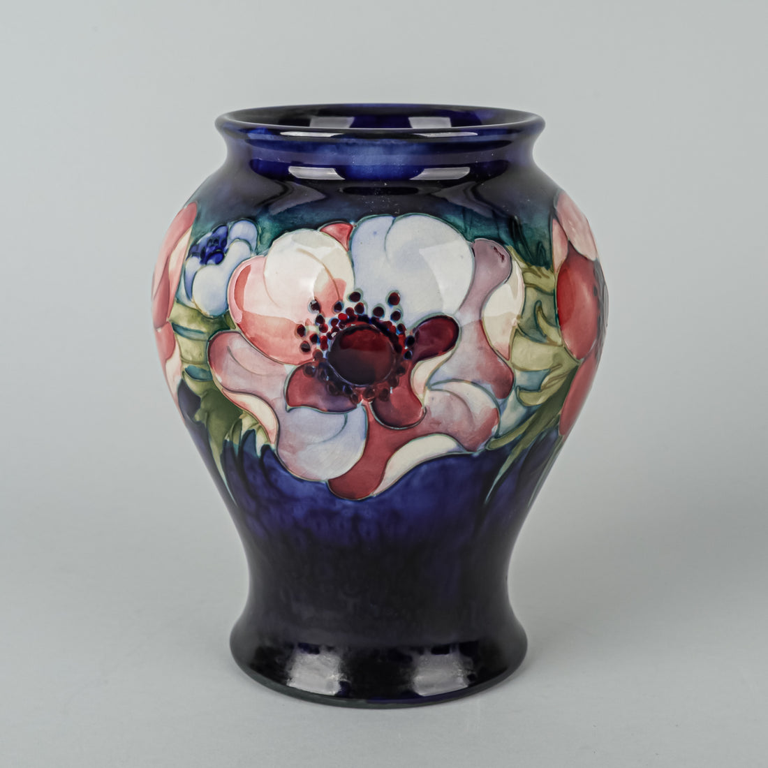 MOORCROFT Anemone Blue Ground Vase