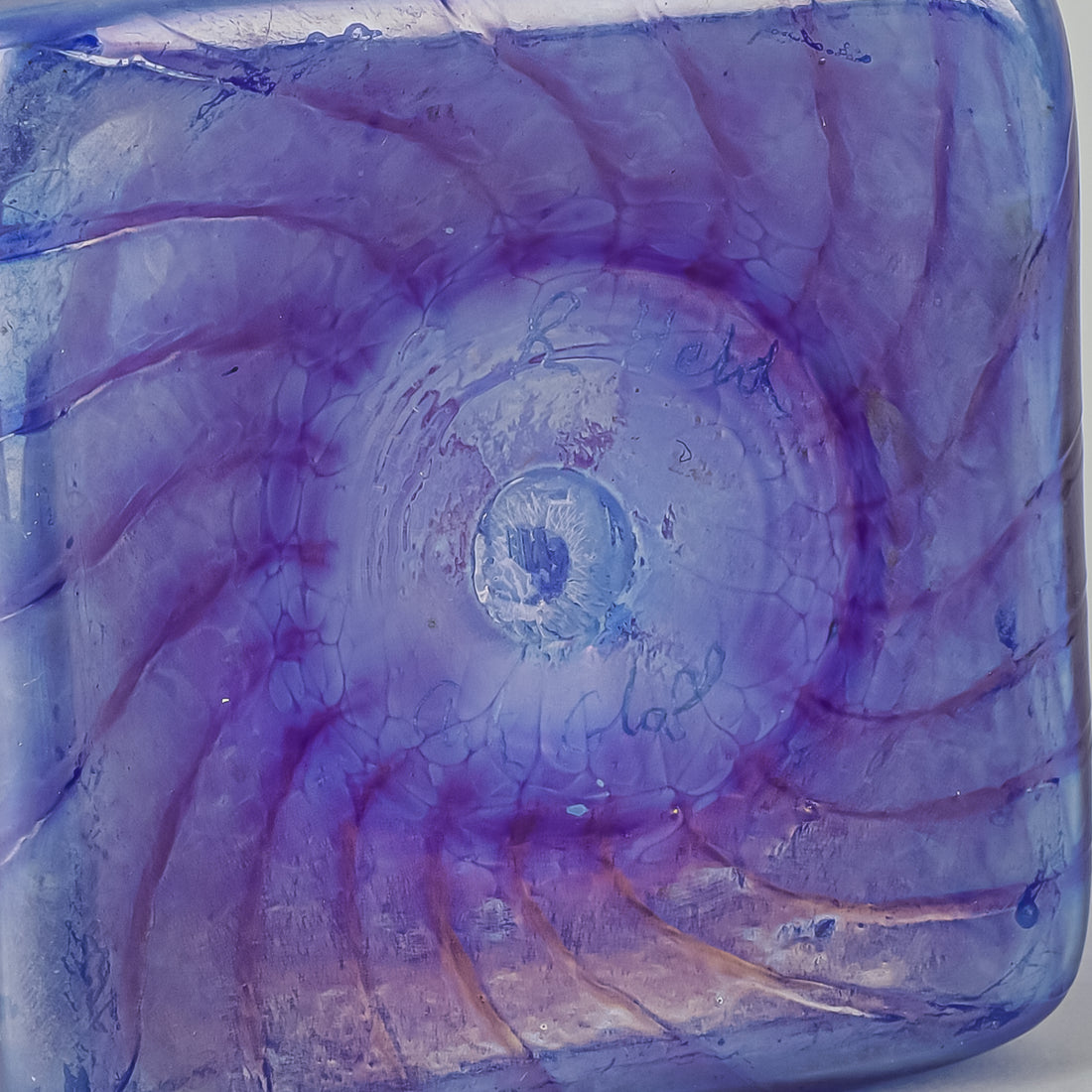 ROBERT HELD ART GLASS Iridescent Square Vase