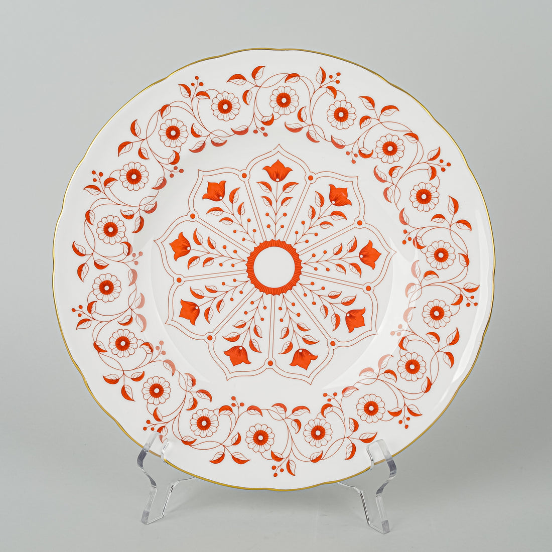 ROYAL CROWN DERBY Rougemont A1107 Dinner Plates Set of 8