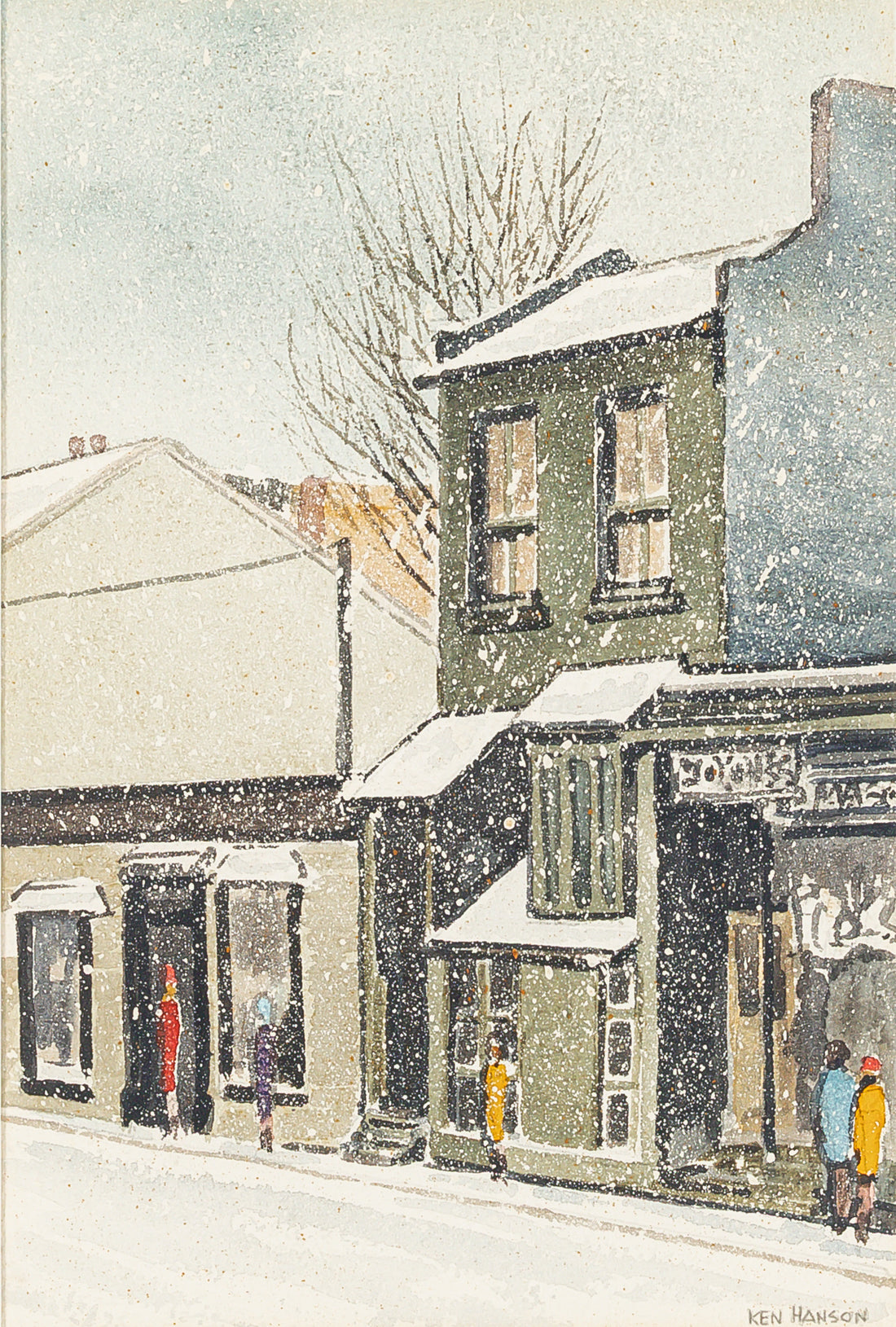 Ken Hanson (Canadian 1923) "Old Gerrard" Watercolour on paper