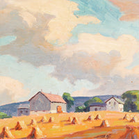 Horace Valentine Vick (Canadian 1902-1980) Landscape With Haystacks