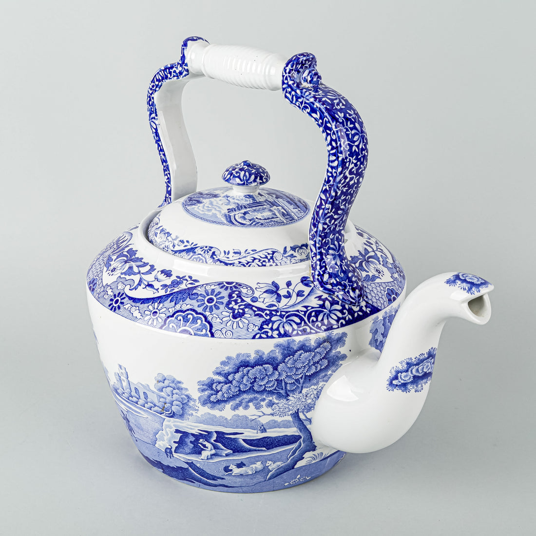 SPODE Blue Italian Oversize Teapot/Kettle w/Lid