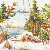 Norma Escaravage(Canadian 20th C) "Paysage" Oil On Board