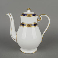 AYNSLEY Empress Cobalt Coffee Pot w/Lid