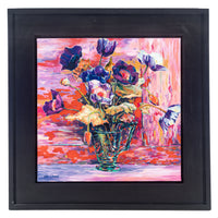 Peter Chung (Canadian) Still Life W/Purple Poppies