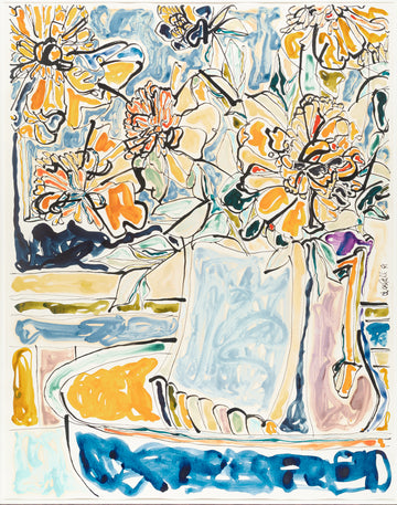 Lyn Westfall (Canadian 20th C.) Untitled Still Life With Flowers